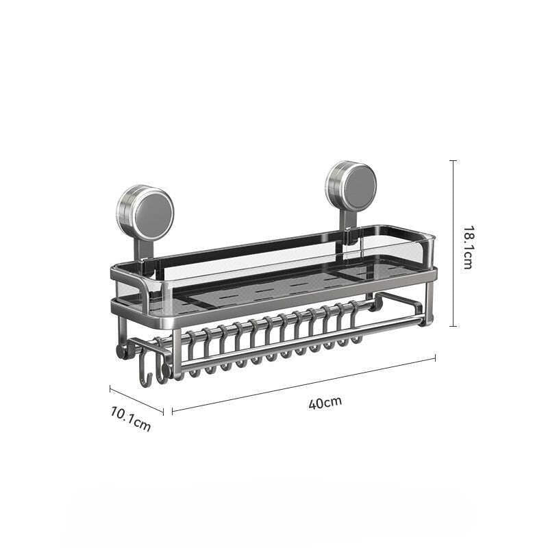 No-Drill Bathroom Counter Organizer for Skincare and Towels