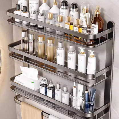 Multi-Purpose Wall-Mounted Aluminum Household Rack (60cm)