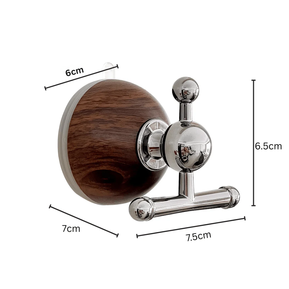 Punch-Free Wood Grain Suction Cup Wall Hook