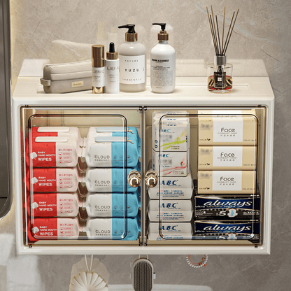 Multi-Purpose Space Saving Wall Mounted Storage Organizer With Hooks