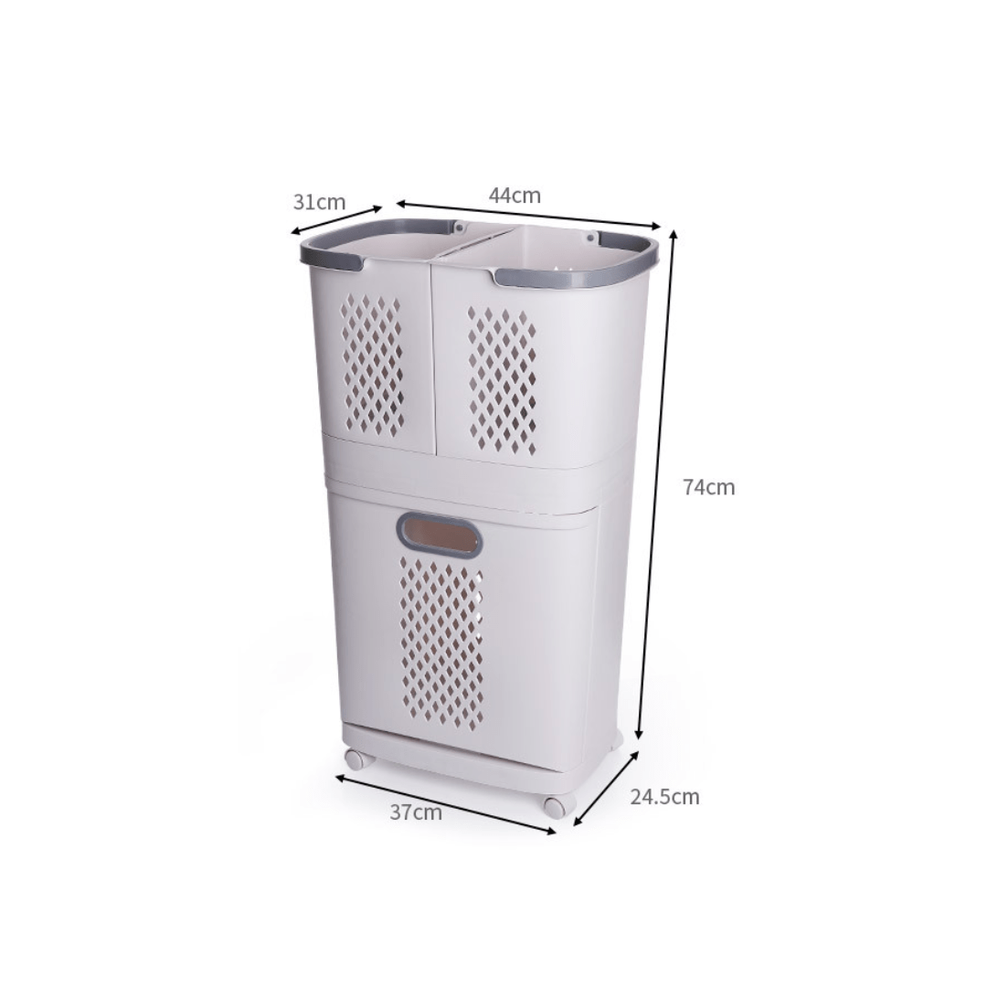 Multipurpose Detachable Laundry Basket Organizer with Wheels