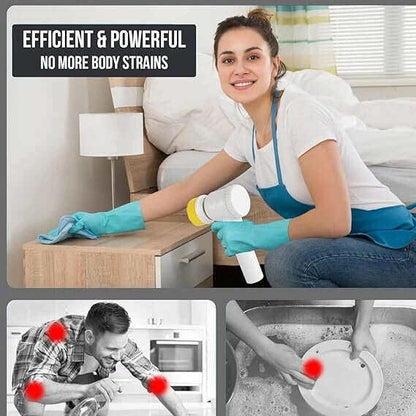 5-in-1 Spin Brush for Daily Cleaning
