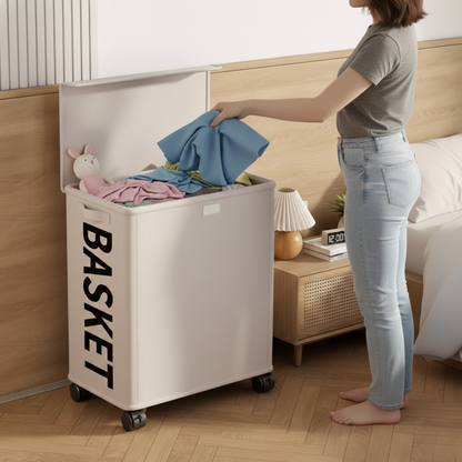 Foldable Large Capacity Storage Box with Lid & Wheels