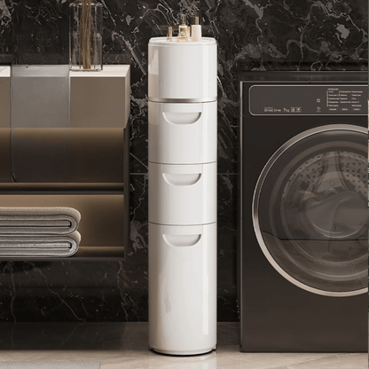 Multi-Layer Narrow Plastic Storage Cabinet with drawers
