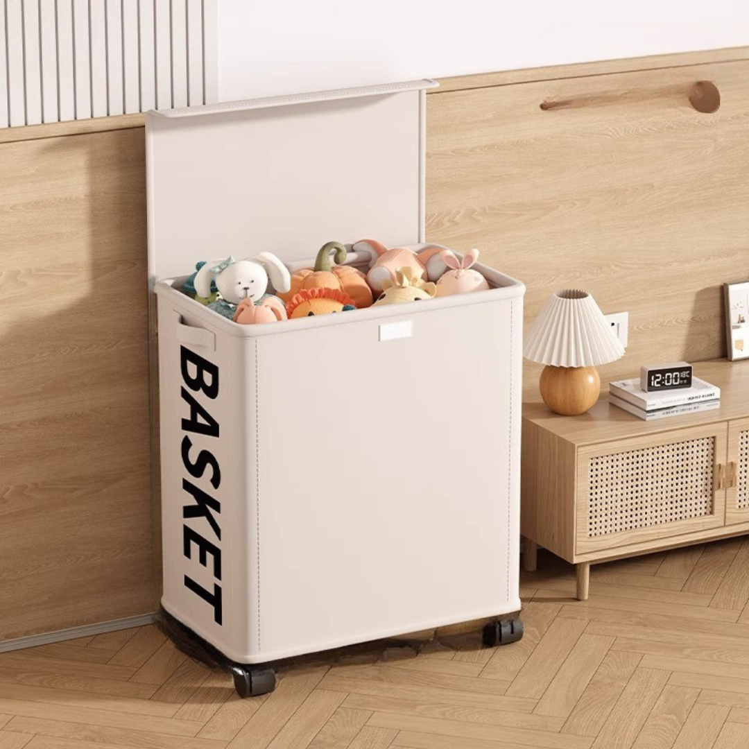 Foldable Large Capacity Storage Box with Lid & Wheels