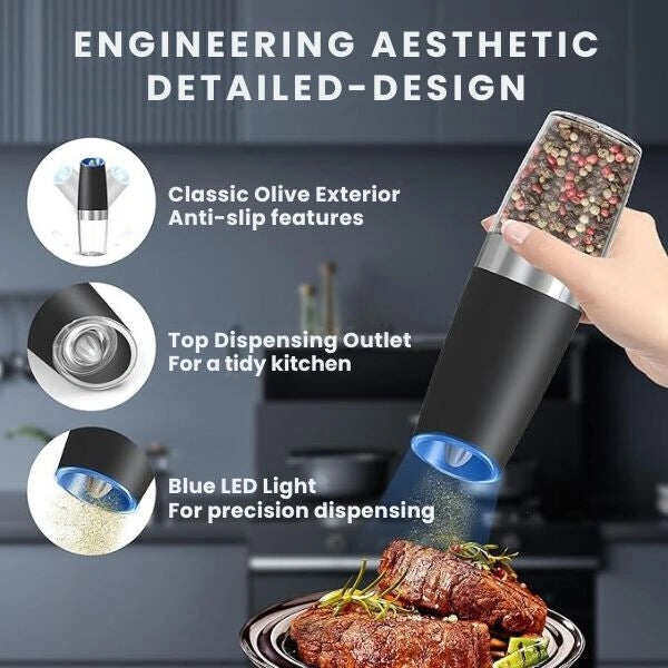 Hands-Free Spice Grinder with LED Precision