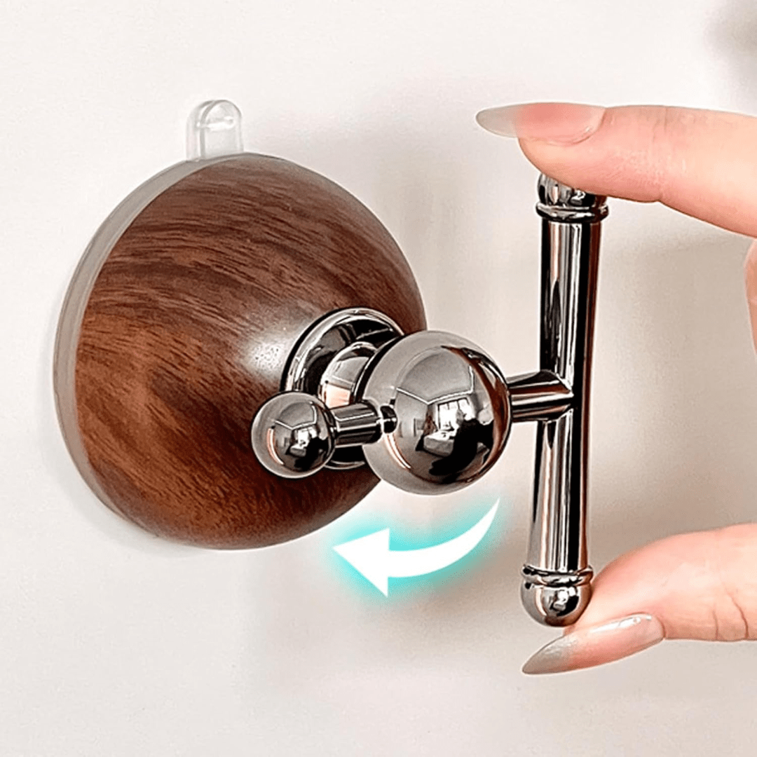 Punch-Free Wood Grain Suction Cup Wall Hook