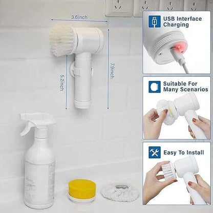 5-in-1 Spin Brush for Daily Cleaning