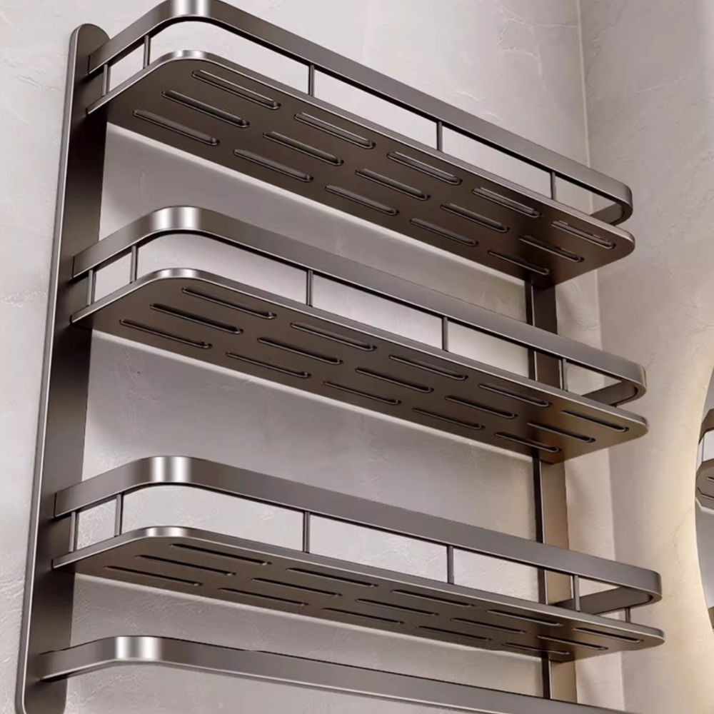 Multi-Purpose Wall-Mounted Aluminum Household Rack (60cm)