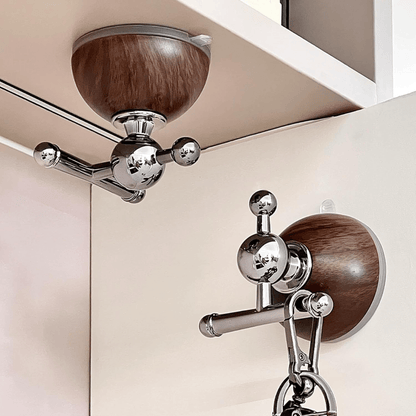 Punch-Free Wood Grain Suction Cup Wall Hook