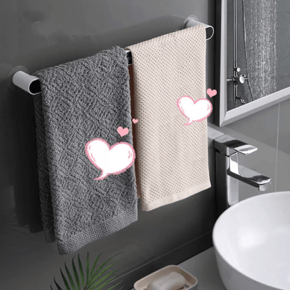 Multipurpose Wall-Mounted Drill Free Plastic Towel Rack (46cm)